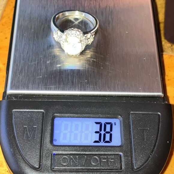 Natural Rainbow Moonstone Sterling Silver Ring Size 6 - Picture 9 of 9